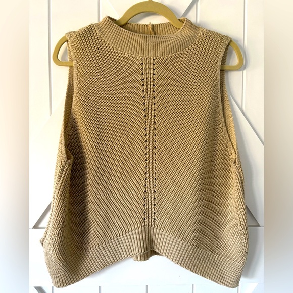 Miami Tan Sleeveless Turtleneck Sweater - Picture 1 of 8